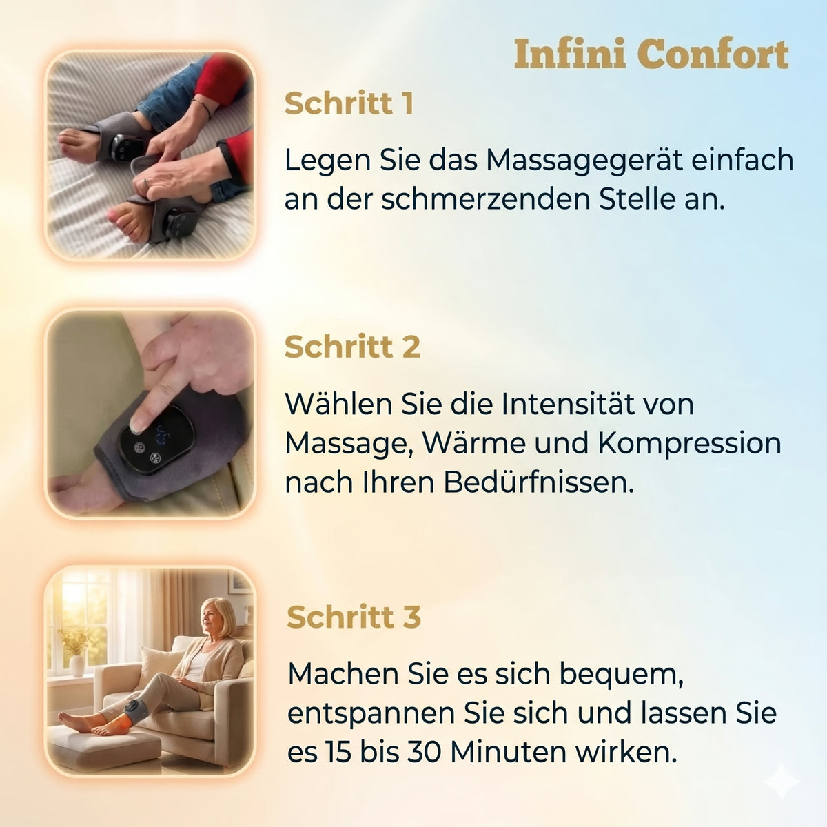 Anwendung in 3 Schritten